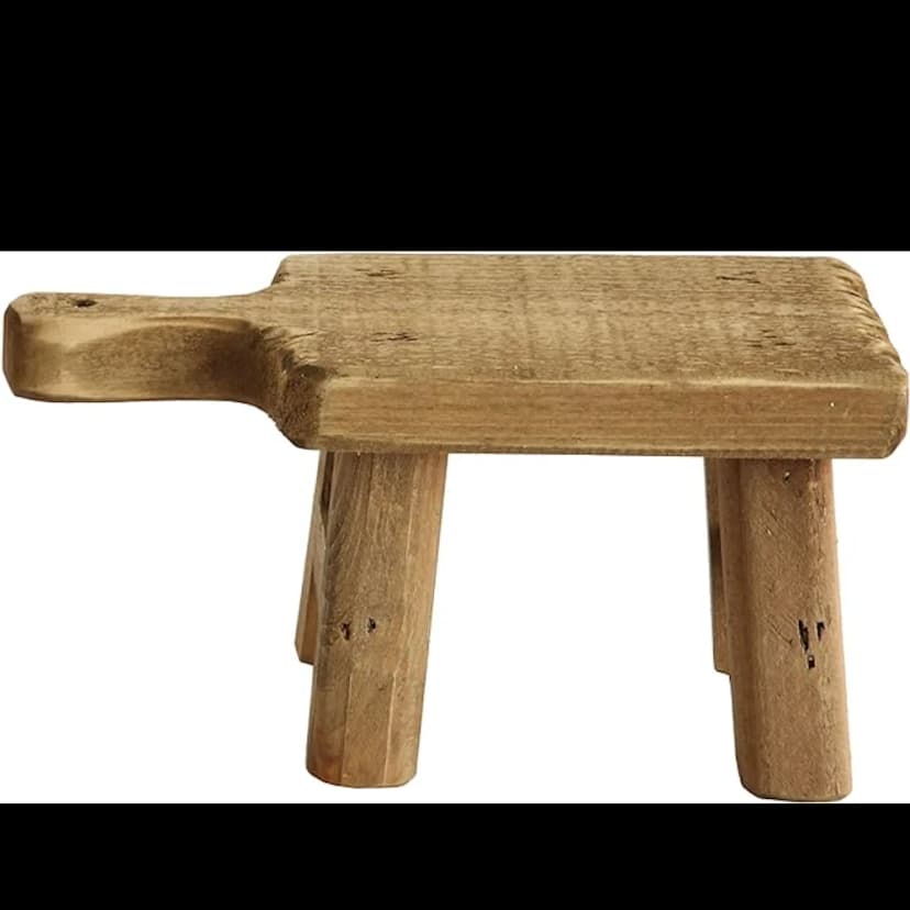 Rectangle Wood Pedestal with Handle